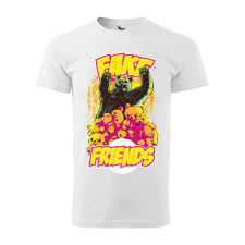  Póló Fake friends  mintával Magenta 2XL egyedi ajándék