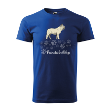  Póló Francia bulldog  mintával Kék 3XL egyedi ajándék