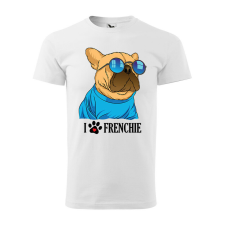 Póló Frenchie mintával - Fehér S méretben ajándéktárgy