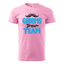 Póló Grooms brew team mintával - Rózsaszín M méretben ajándéktárgy