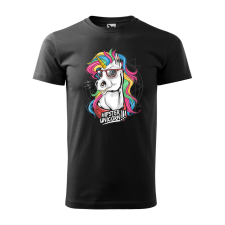  Póló Hipster unicorn  mintával Fekete M egyedi ajándék