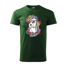 Póló Hipster unicorn  mintával Zöld XL egyedi ajándék