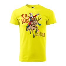  Póló Ho-Ho-Hozd a söröm!  mintával Sárga M egyedi ajándék