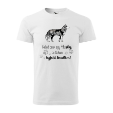  Póló Husky mintával - Fehér M méretben v1 ajándéktárgy