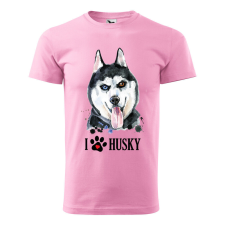  Póló Husky mintával - Rózsaszín XXXL méretben v2 ajándéktárgy