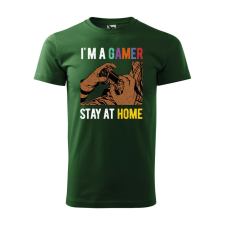 Póló I am a gamer mintával - Zöld M méretben ajándéktárgy