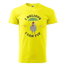  Póló I believe i can fly mintával - Sárga M méretben ajándéktárgy