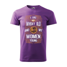 Póló I like my whisky mintával - Lila XXL méretben ajándéktárgy
