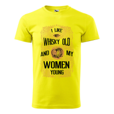  Póló I like my whisky mintával - Sárga XXL méretben ajándéktárgy