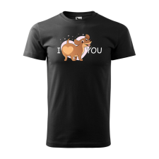 Póló I love you mintával - Fekete S méretben v1 ajándéktárgy