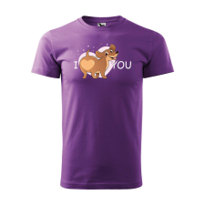 Póló I love you mintával - Lila XXL méretben v1 ajándéktárgy