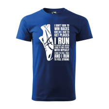  Póló I run mintával - Kék XL méretben ajándéktárgy
