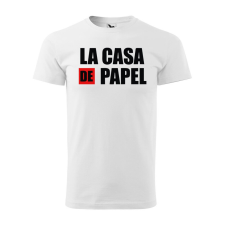 Póló La casa de papel V2 mintával - Fehér S méretben ajándéktárgy