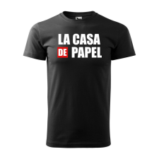 Póló La casa de papel V2 mintával - Fekete XXXL méretben ajándéktárgy