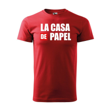 Póló La casa de papel V2 mintával - Piros XXXL méretben ajándéktárgy