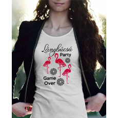  Póló lánybúcsúra - Flamingós póló lánybúcsúra