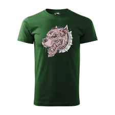  Póló Mérges kutya  mintával Zöld 3XL egyedi ajándék
