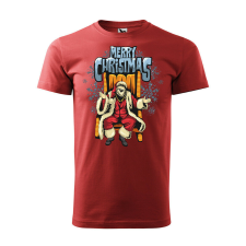 Póló Merry christmas mintával - Terrakotta XXXL méretben ajándéktárgy