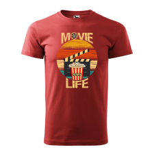 Póló Movie is my life mintával - Terrakotta XL méretben ajándéktárgy