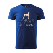  Póló Német dog  mintával Kék 2XL egyedi ajándék