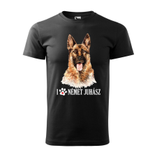 Póló Németjuhász mintával - Fekete XXXL méretben v2 ajándéktárgy