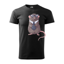  Póló Patkány  mintával Fekete XL egyedi ajándék