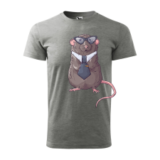  Póló Patkány  mintával Szürke M egyedi ajándék