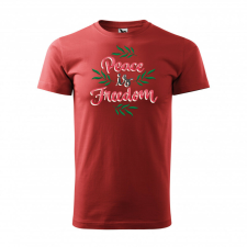Póló Peace is freedom mintával - Terrakotta XXXL méretben ajándéktárgy