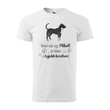 Póló Pitbull mintával - Fehér XL méretben ajándéktárgy
