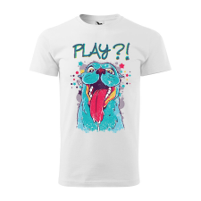 Póló Play mintával - Fehér XXXL méretben ajándéktárgy