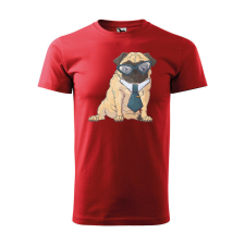  Póló Pug Dog mintával - Piros S méretben ajándéktárgy