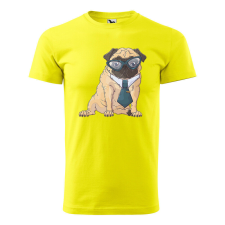 Póló Pug Dog mintával - Sárga L méretben ajándéktárgy