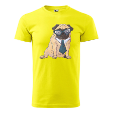 Póló Pug Dog mintával - Sárga XL méretben ajándéktárgy