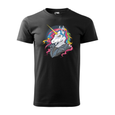 Póló Punk unicorn mintával - Fekete M méretben ajándéktárgy