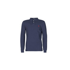 Polo Ralph Lauren Hosszú ujjú galléros pólók POLO AJUSTE DROIT EN COTON BASIC MESH LOGO PONY PLAYER Kék EU M