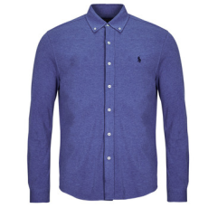 Polo Ralph Lauren Hosszú ujjú ingek CHEMISE AJUSTEE COL BOUTONNE EN POLO FEATHERWEIGHT Kék EU M