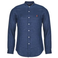 Polo Ralph Lauren Hosszú ujjú ingek CHEMISE AJUSTEE SLIM FIT EN LIN COL MAO Tengerész EU S