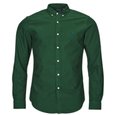 Polo Ralph Lauren Hosszú ujjú ingek CHEMISE AJUSTEE SLIM FIT EN OXFORD LEGER Zöld EU XL
