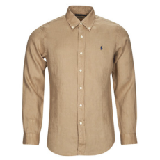 Polo Ralph Lauren Hosszú ujjú ingek CHEMISE COUPE DROITE EN LIN Bézs EU XL