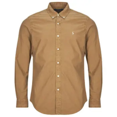 Polo Ralph Lauren Hosszú ujjú ingek CHEMISE DROITE CUSTOM EN OXFORD LEGER Barna EU M