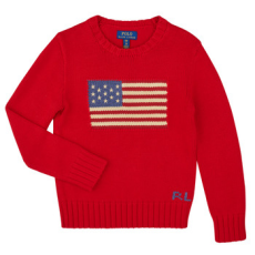 Polo Ralph Lauren Pulóverek FLAG CN SWTR-TOPS-SWEATER Piros 18 / 20 Jahre