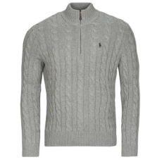 Polo Ralph Lauren Pulóverek PULL DEMI ZIP EN MAILLE TORSADEE Szürke EU XL