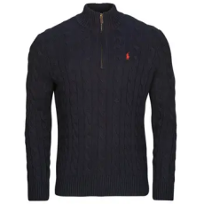 Polo Ralph Lauren Pulóverek PULL DEMI ZIP EN MAILLE TORSADEE Tengerész EU XL
