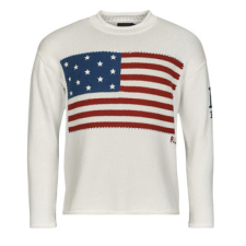 Polo Ralph Lauren Pulóverek PULL US FLAG Fehér EU M férfi pulóver, kardigán