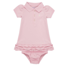 Polo Ralph Lauren Rövid ruhák SOLID OXFORD-DRESSES-KNIT Rózsaszín 6 hónapos
