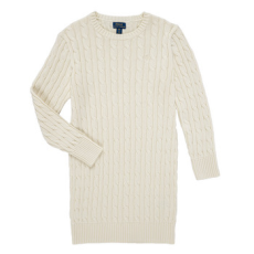 Polo Ralph Lauren Rövid ruhák SWEATER DRESS Fehér 8 / 10 Jahre