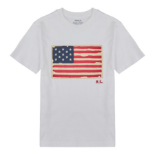 Polo Ralph Lauren Rövid ujjú pólók SS FLAG TEE Fehér 8 Jahre gyerek póló