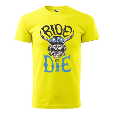 Póló Ride or die mintával - Sárga XL méretben ajándéktárgy