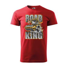  Póló Road king  mintával Piros L egyedi ajándék