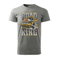 Póló Road king mintával - Szürke M méretben ajándéktárgy